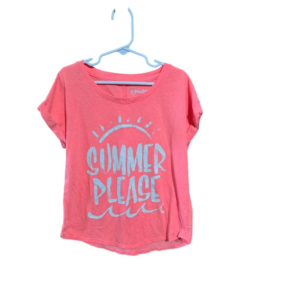 Mudd Peach T-Shirt Summer Please Girls Size 10